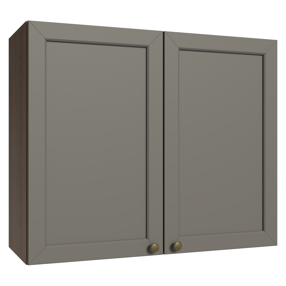 Gabinete Superior 80 cm 2 Puertas Marrón/Gris Vik Madesa