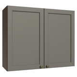 Gabinete Superior 80 cm 2 Puertas Marrón/Gris Vik Madesa