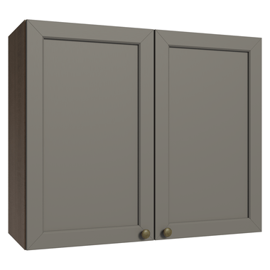 Gabinete Superior 80 cm 2 Puertas Marrón/Gris Vik Madesa