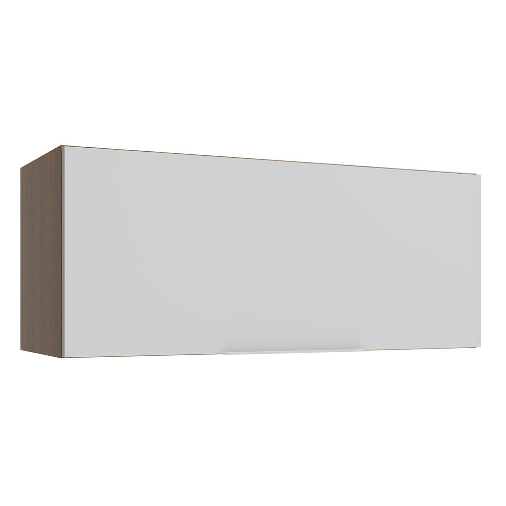 Gabinete Superior 80 cm 1 Puerta Abatible Marrón/Blanco Stella Madesa