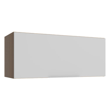Gabinete Superior 80 cm 1 Puerta Abatible Marrón/Blanco Stella Madesa