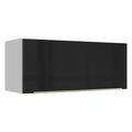 Gabinete Superior 80 cm 1 Puerta Abatible Blanco/Negro Lux Madesa