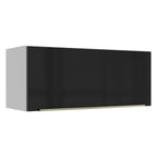Gabinete Superior 80 cm 1 Puerta Abatible Blanco/Negro Lux Madesa