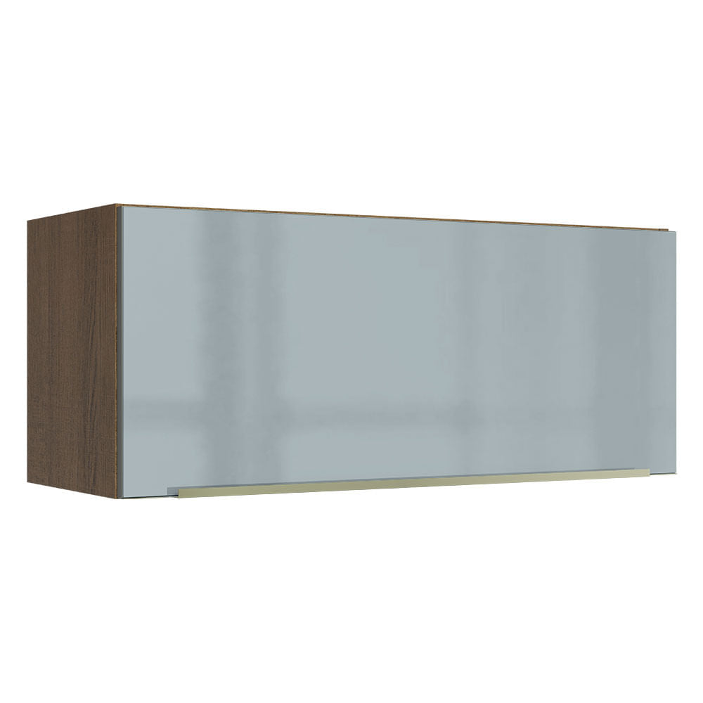Gabinete Superior 80 cm 1 Puerta Abatible Marrón/Gris Lux Madesa