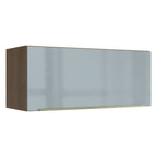Gabinete Superior 80 cm 1 Puerta Abatible Marrón/Gris Lux Madesa