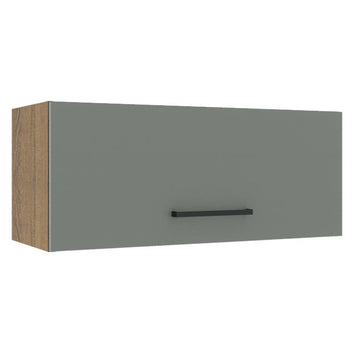 Gabinete Superior 80 cm 1 Puerta Abatible Marrón/Gris Agata Madesa