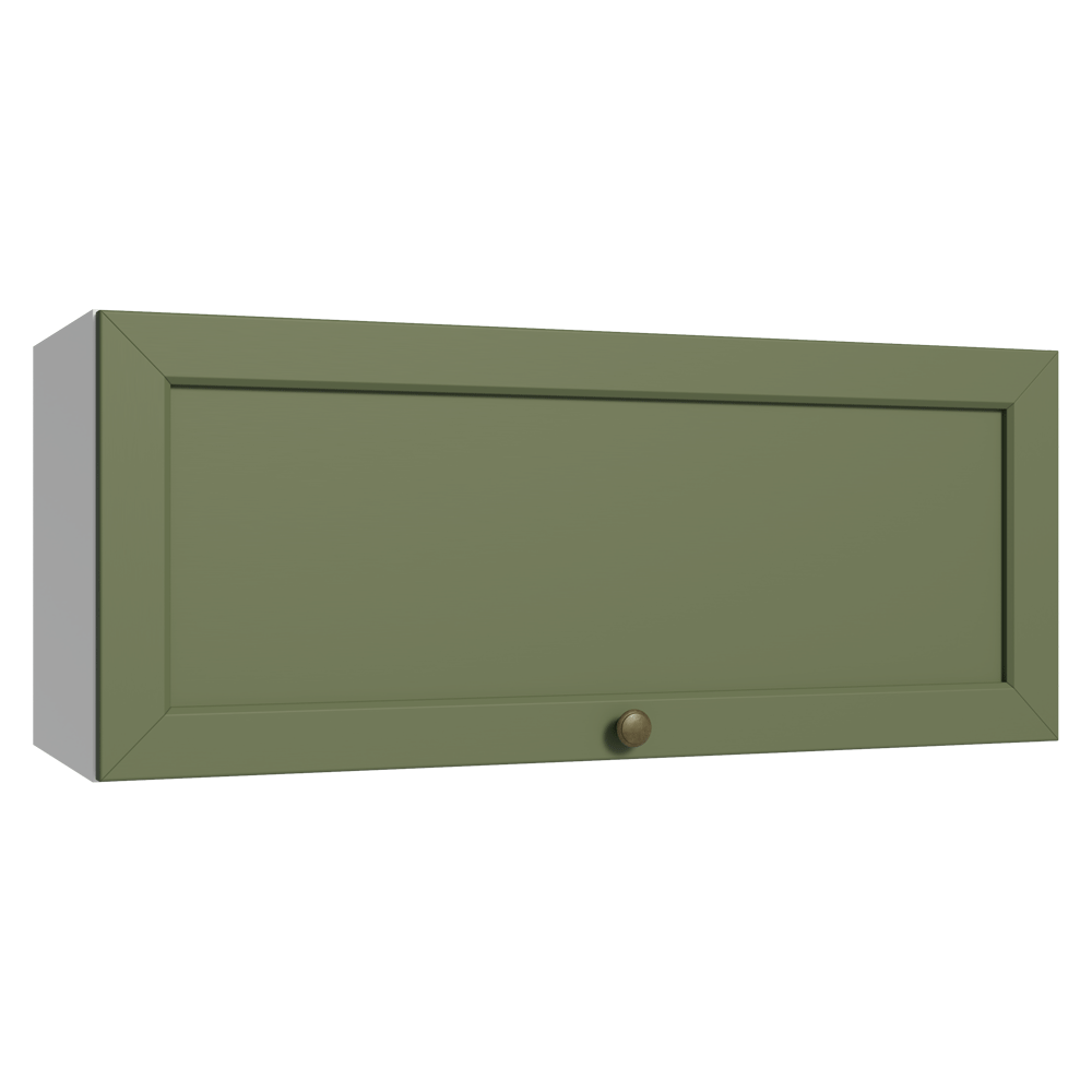 Gabinete Superior 80 cm 1 Puerta Abatible Blanco/Verde Vik Madesa