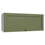 Gabinete Superior 80 cm 1 Puerta Abatible Blanco/Verde Vik Madesa