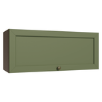 Gabinete Superior 80 cm 1 Puerta Abatible Marrón/Verde Vik Madesa