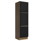 Mueble Despensa 60 cm 3 Puertas Marrón/Negro Lux Madesa