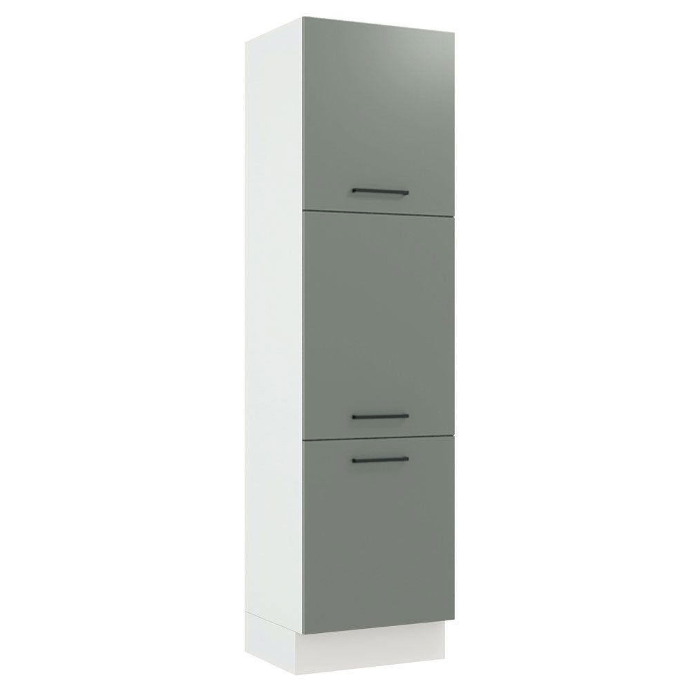 Mueble Despensa 60 cm 3 Puertas Agata Blanco/Gris
