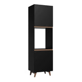 Mueble para Horno Madesa Reims 60 cm 2 Puertas Negro