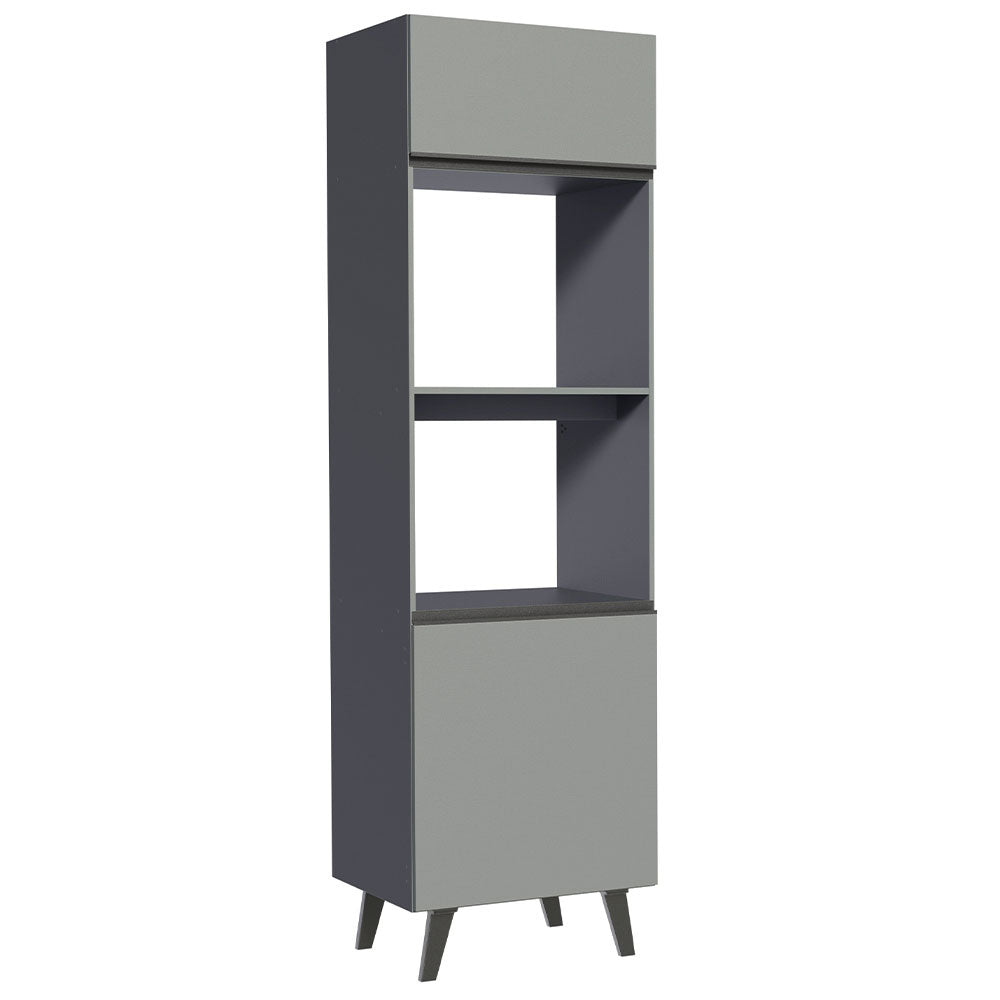 Mueble para Horno 60 cm 3 Puertas Gris Nice Madesa