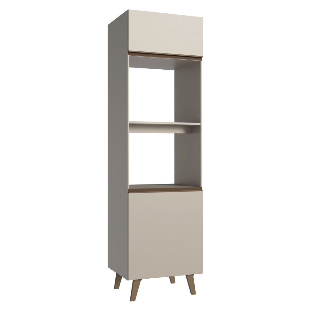 Mueble para Horno 60 cm 2 Puertas 2 Nichos Con Patas NiceCrema