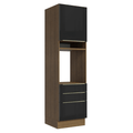 Mueble para Horno 60 cm 1 Puerta 3 Cajones Marrón/Negro Lux Madesa