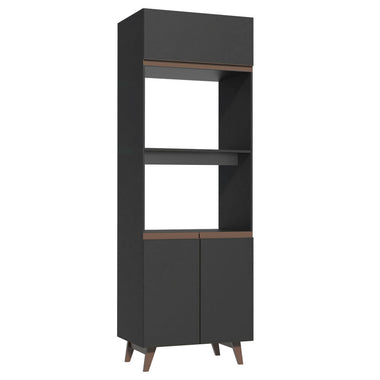 Mueble para Horno 70 cm 3 Puertas Negro Reims Madesa