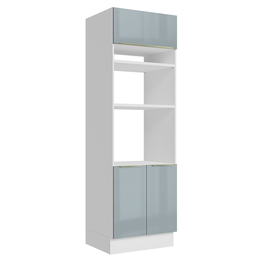 Mueble para Horno 70 cm 3 Puertas Blanco/Gris Lux Madesa