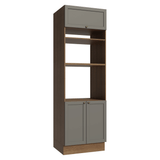 Mueble para Horno 70 cm 3 Puertas Marrón/Gris Vik Madesa