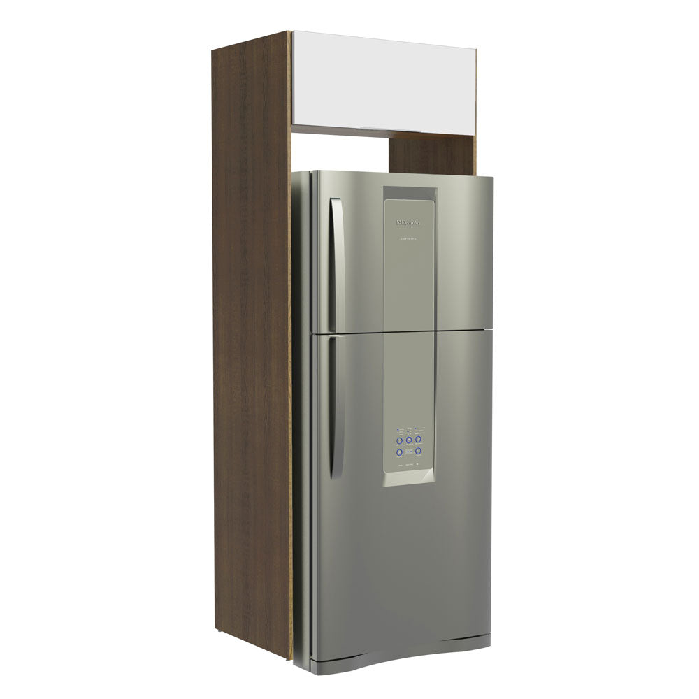 Mueble para Refrigerador 1 Puerta Marrón/Blanco Stella Madesa