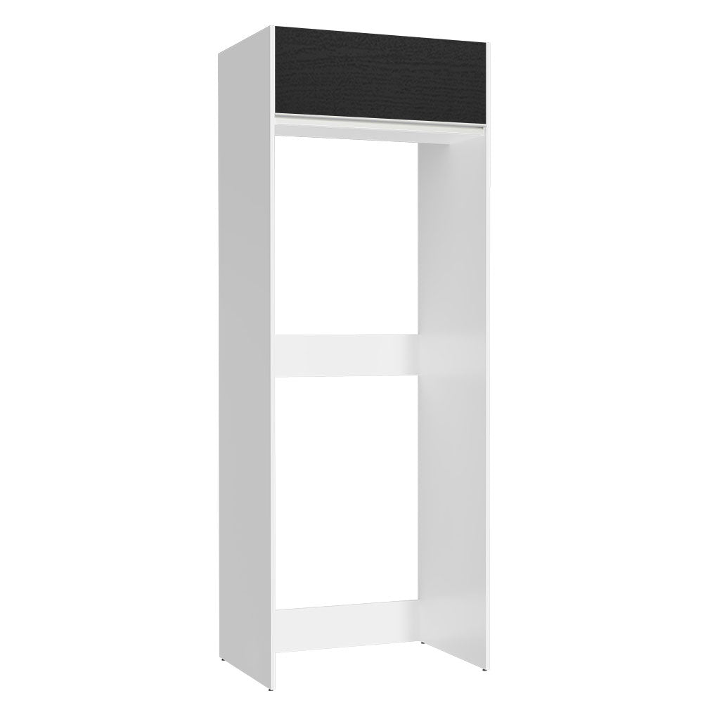 Mueble de Cocina para Refrigerador 1 Puerta Abatible Glamy Blanco/Negro