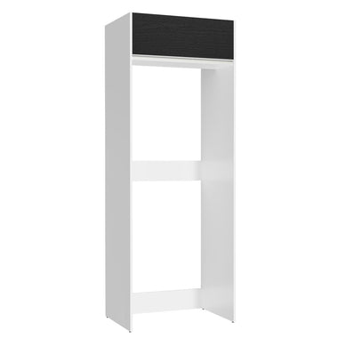 Mueble para Refrigerador 1 Puerta Blanco/Negro Glamy Madesa