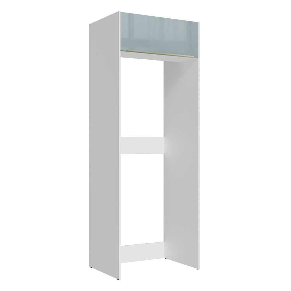 Mueble de Cocina para Refrigerador 1 Puerta Abatible Lux Blanco/Gris