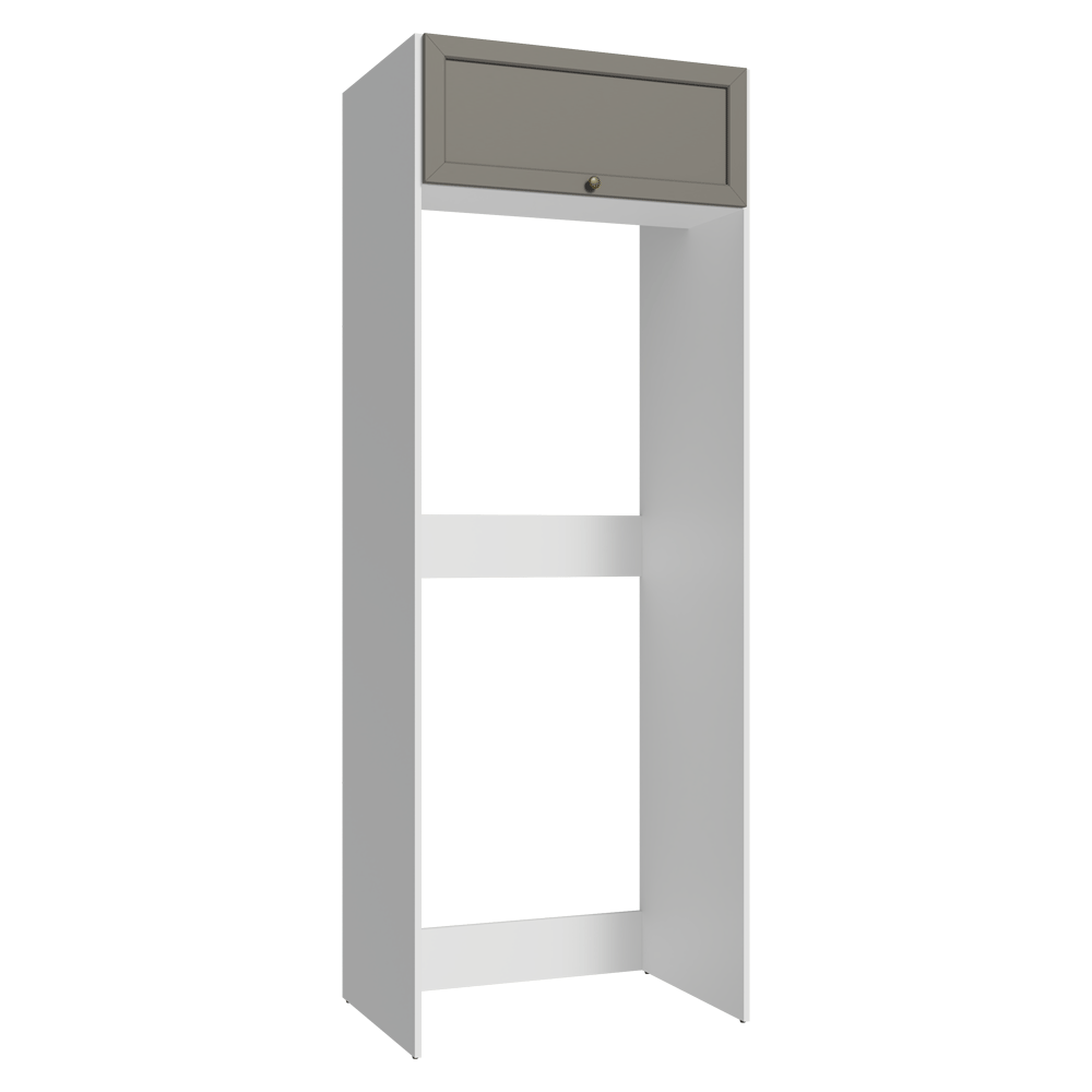Mueble para Refrigerador 1 Puerta Basculanete Blanco/Gris Vik Madesa