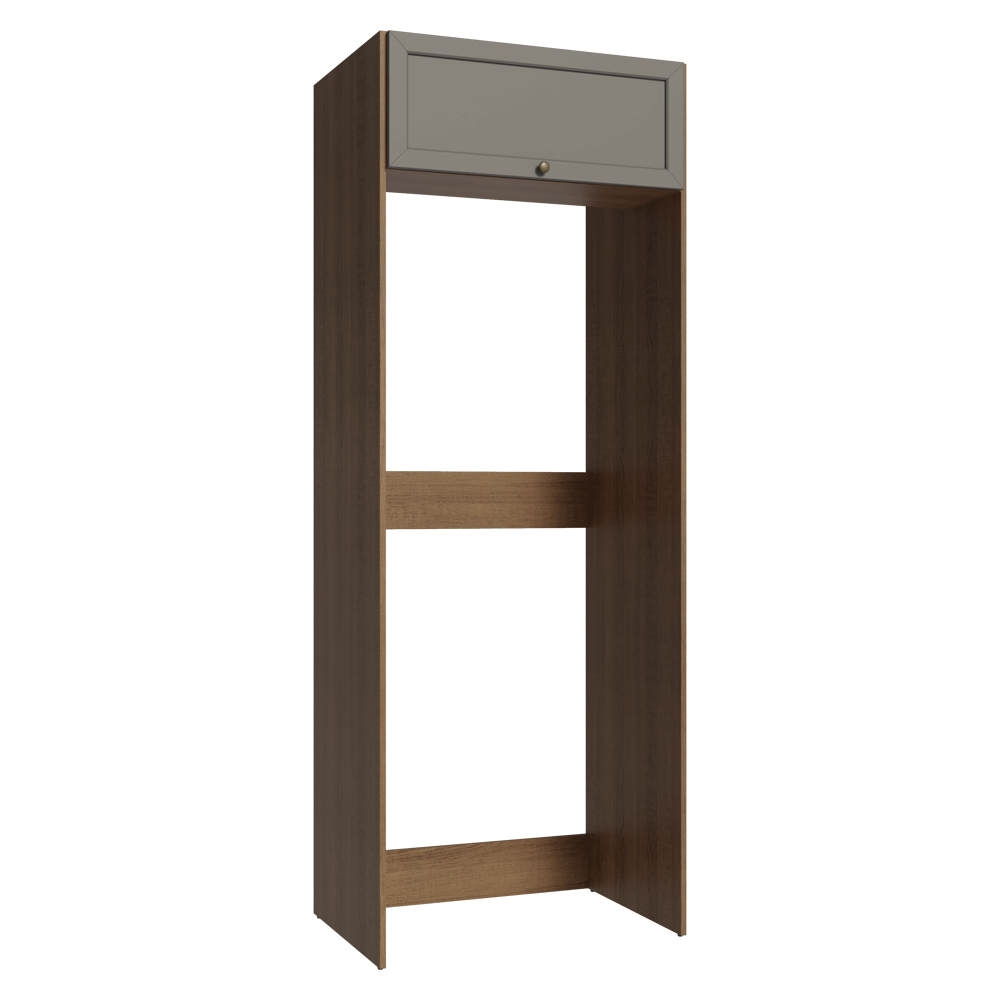 Mueble para Refrigerador 1 Puerta Basculanete Marrón/Gris Vik Madesa