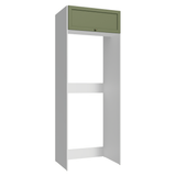 Mueble para Refrigerador 1 Puerta Basculanete Blanco/Verde Vik Madesa