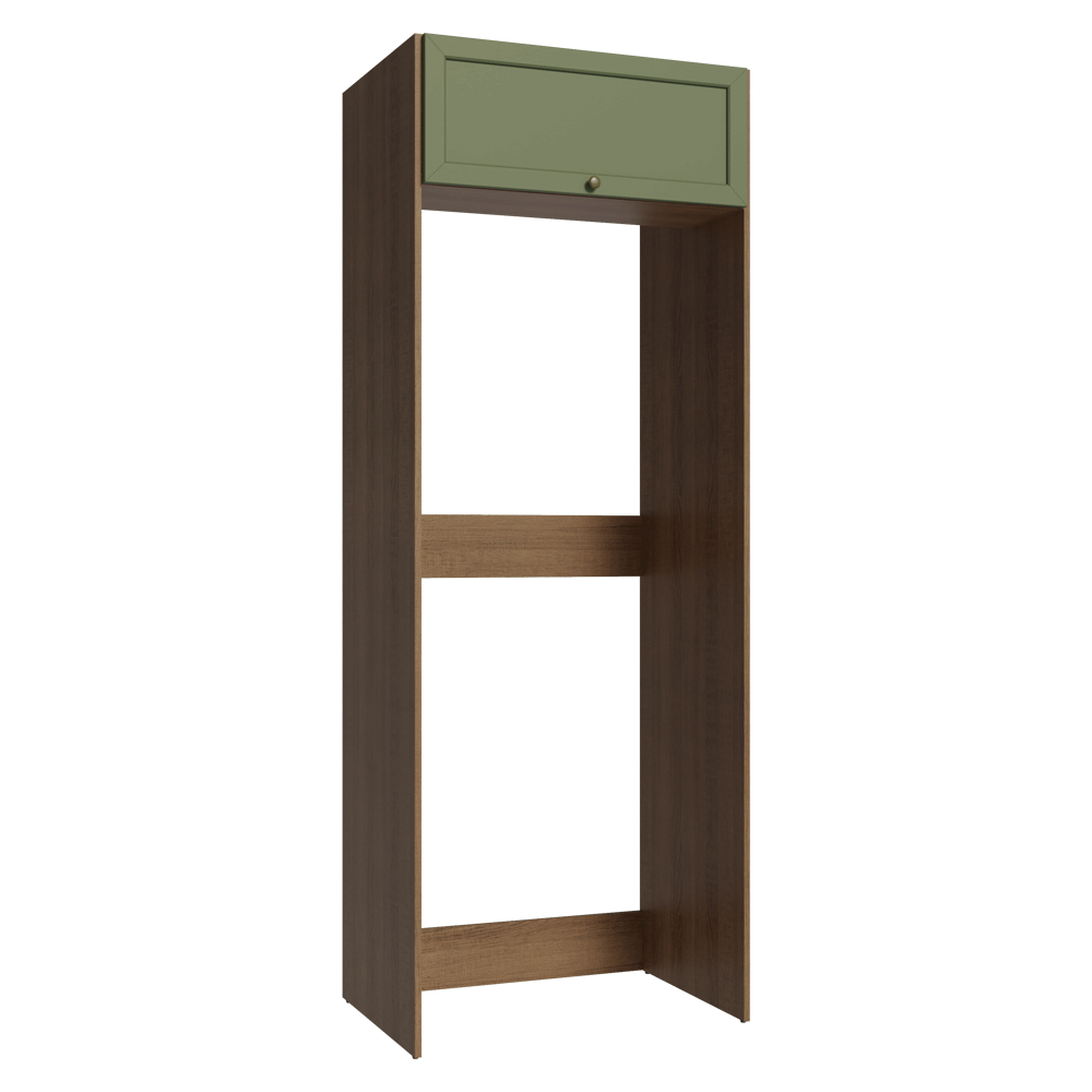 Mueble para Refrigerador 1 Puerta Basculanete Marrón/Verde Vik Madesa