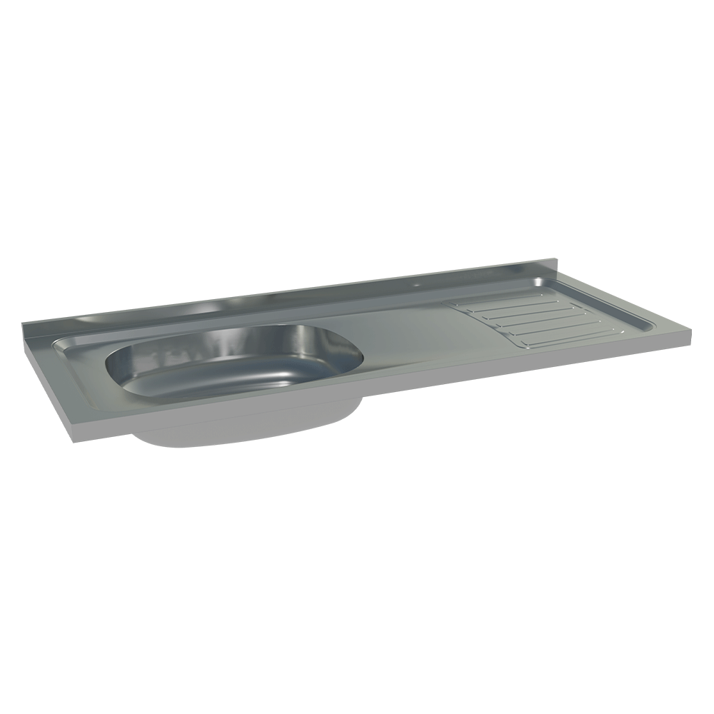 Fregadero de Acero Inoxidable 105 X 44 cm