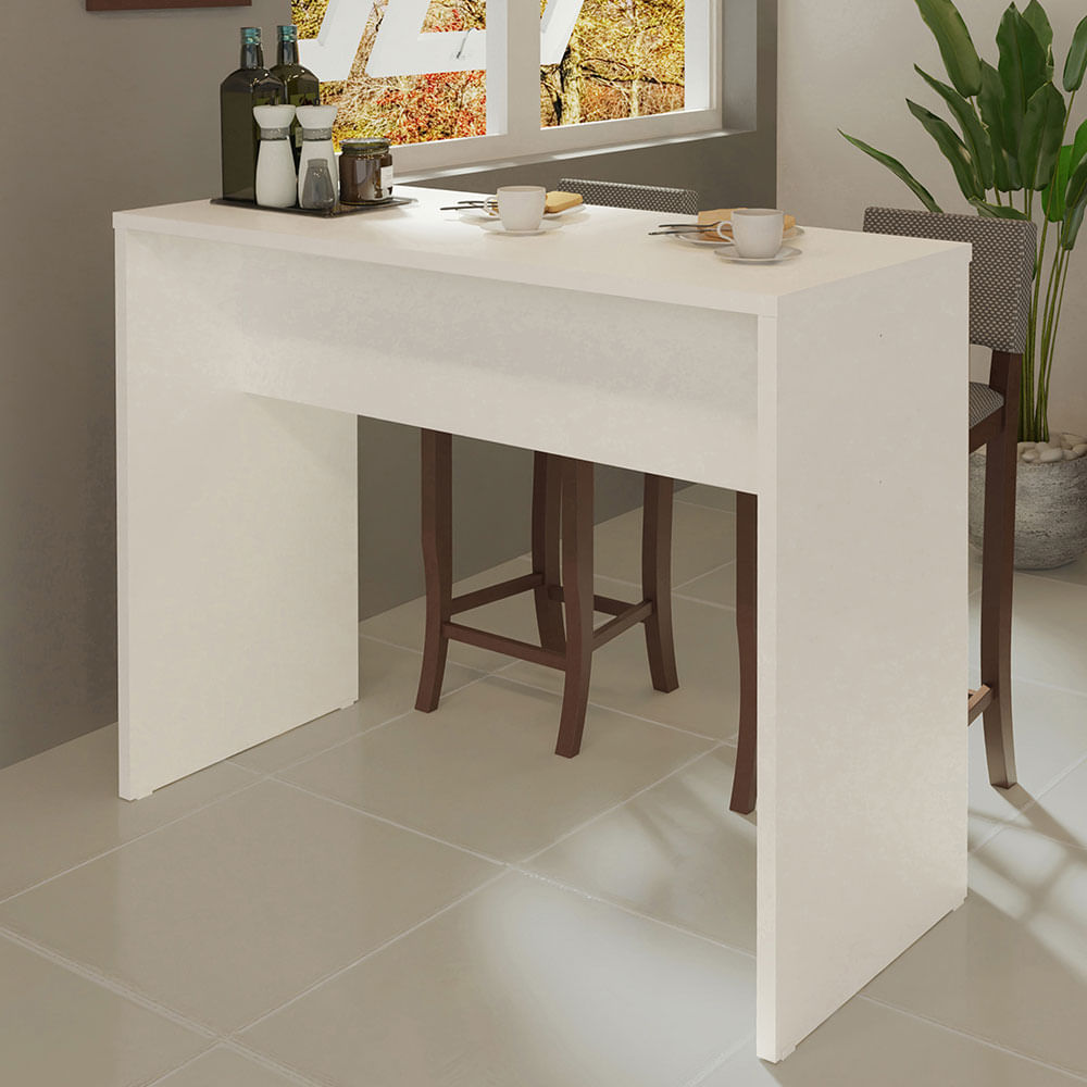 Barra de Cocina 115 cm Lux, Glamy y Agata Blanco