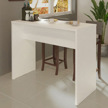 Barra de Cocina 115 cm Blanco Lux, Glamy y Agata Madesa