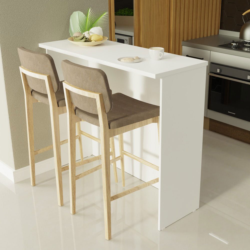Isla de Cocina con Encimera 120 cm Blanco Madesa
