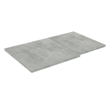 Encimera para Gabinete Bajo Esquinero 102 cm Gris Glamy y Lux Madesa