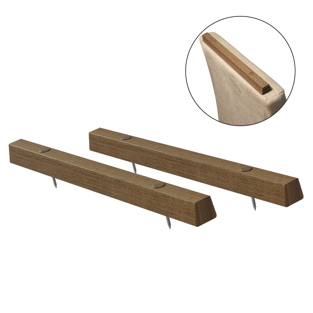 Kit de Respaldo para Silla Tapizada 2 Unidades Marrón Madesa