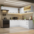 Cocina Integral Esquinera 486 x 60 cm Agata Blanco 01