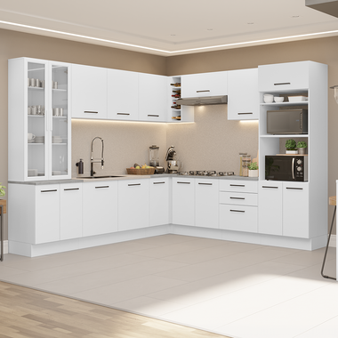 Cocina Integral 549cm Blanco Agata 01