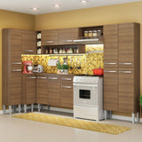 Cocina Integral Esquinera 385cm Marrón Emilly Love 01