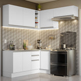 Cocina Integral Esquinera 349cm Blanco Glamy 07