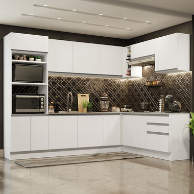 Cocina Integral Esquinera 479cm Blanco Glamy 01