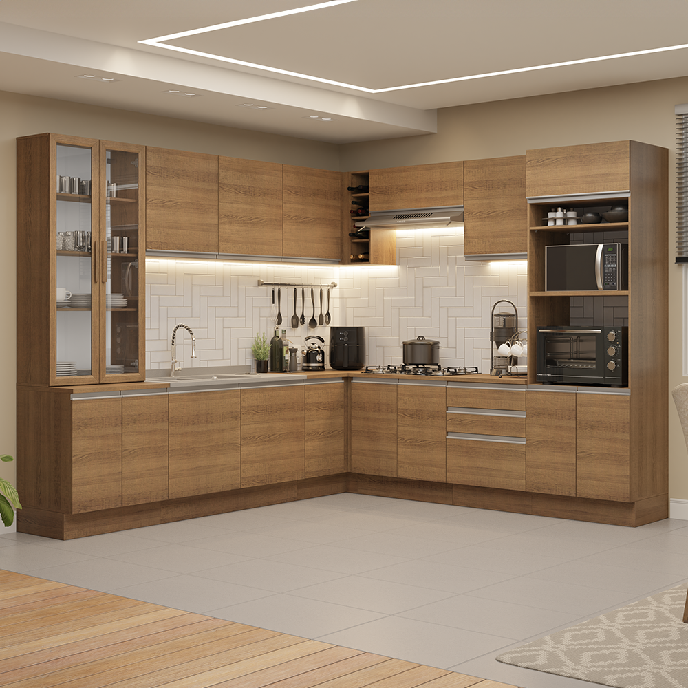 Cocina Integral 549cm Marrón Glamy 01
