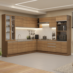 Cocina Integral 549cm Marrón Glamy 01