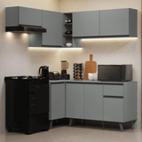 Cocina Integrale Esquinera 325 cm Gris Nice Madesa 06