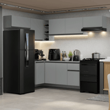 Cocina Esquinera 405 cm Sin Patas Nice Gris 01