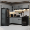 Cocina Integral Esquinera Flotante 405 cm Gris Nice Madesa