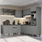 Cocina Integrale Esquinera 445cm Gris Nice Madesa 02