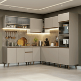 Cocina Integrale Esquinera 445cm Crema Nice Madesa 02
