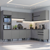Cocina Integrale Esquinera 465cm Gris Nice Madesa 01