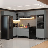 Cocina Integrale Esquinera 465cm Gris Nice Madesa 08